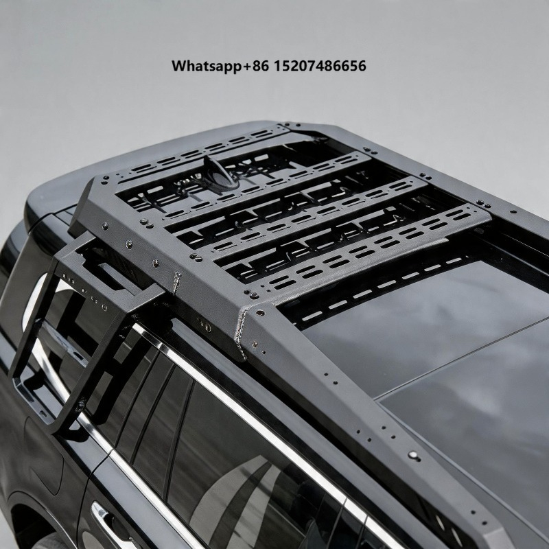 Overland Roof Rack Platform - ヘビーデューティーアルミ製ルーフプラットフォームタンク500 Hi4-TオフロードカーゴラックサイドラダーキットオーバーランドアクセサリーMK 100kg簡単装着