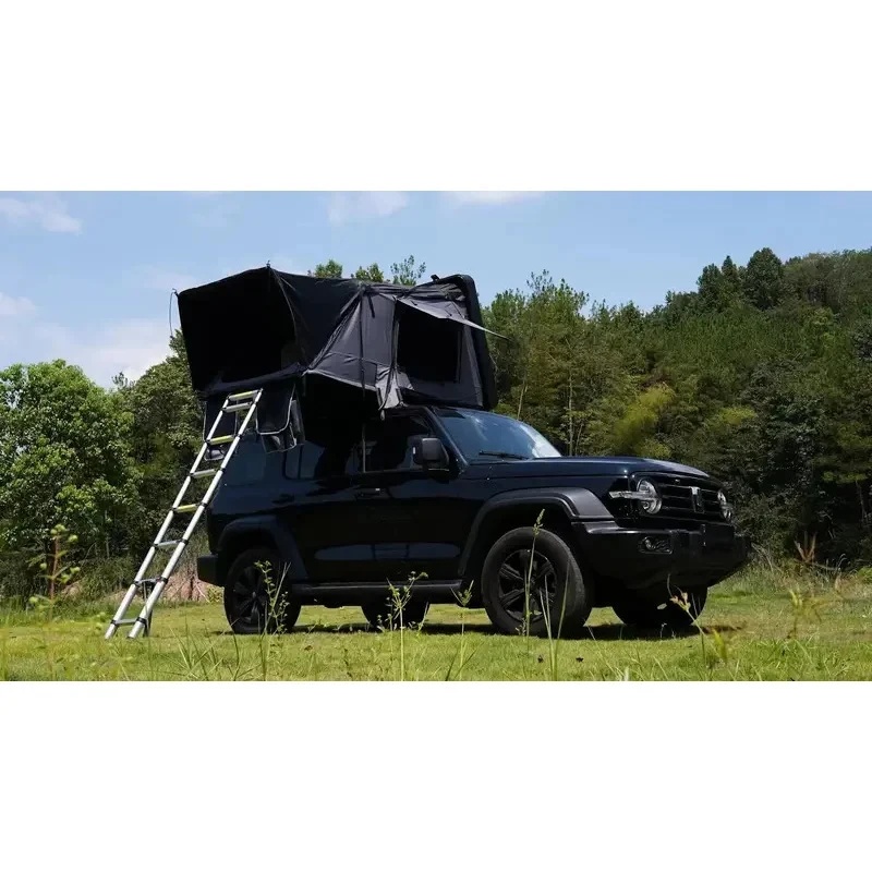 Roof Top Tent 4 Person Xl - 屋外用キャンプ XL 4～5人用、側面開口式、ABS製ハードシェル、大型、折りたたみ式ルーフテント