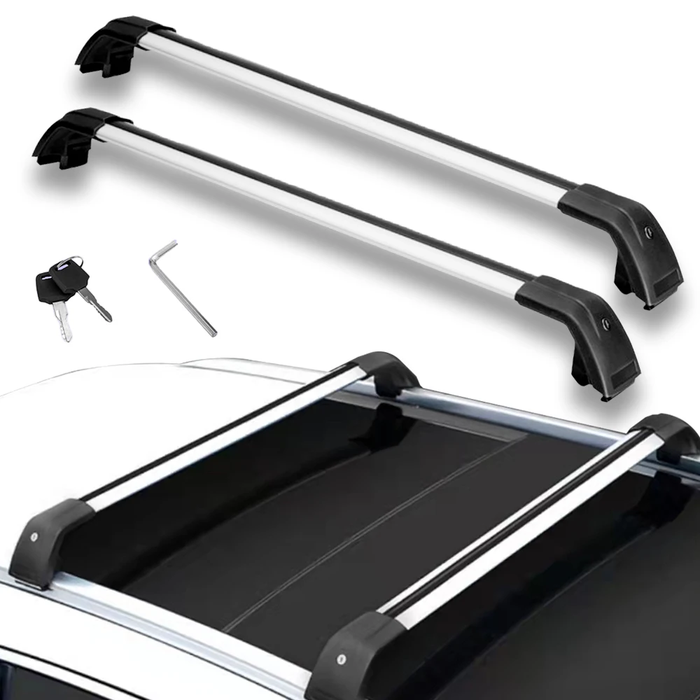 Roof Rack Crossbar Aluminum - 2 個 MG ZS 2025 クロスバークロスバールーフレールラックロック可能なアルミ合金に適合