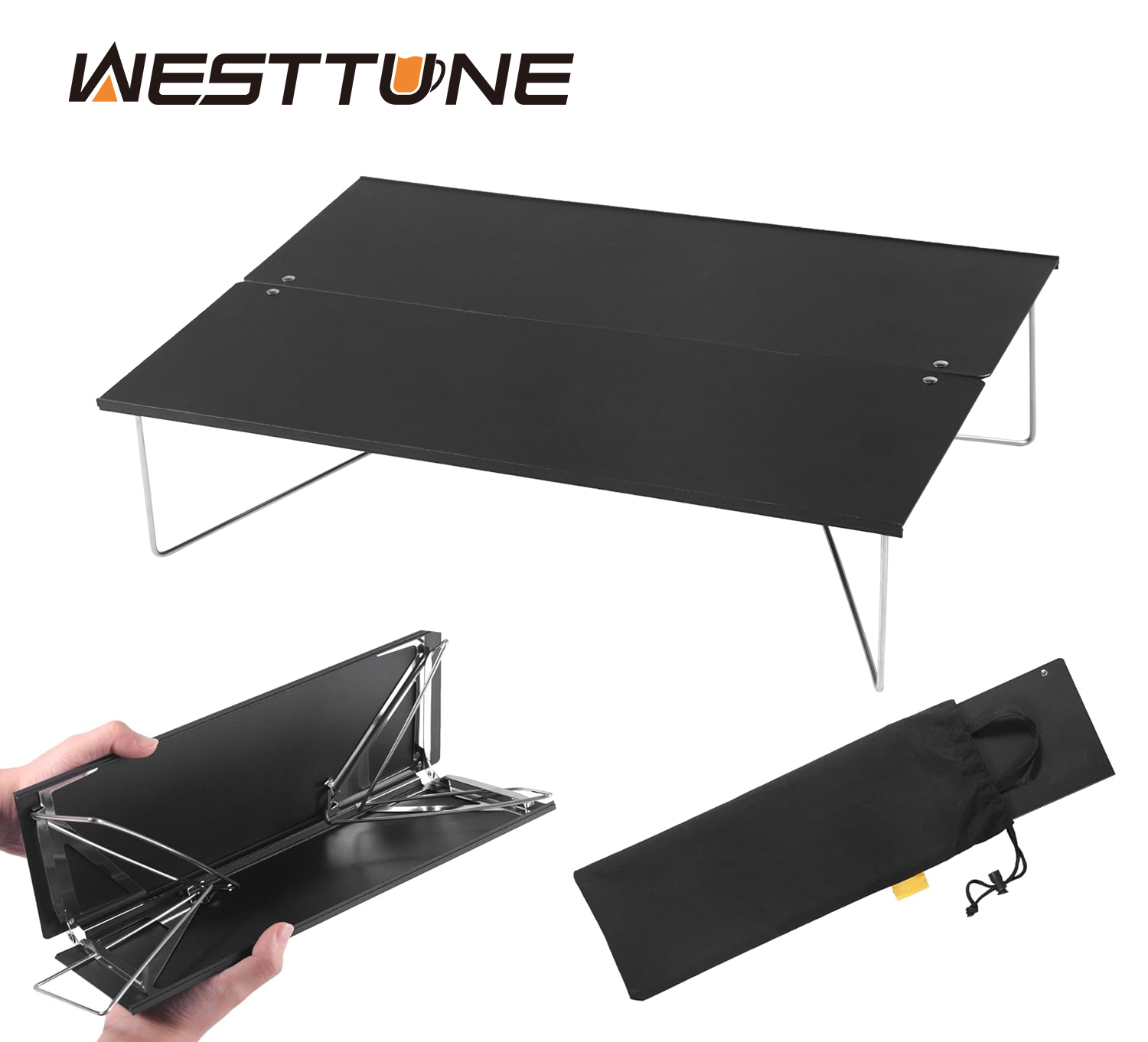 Camping Shower Tent Portable - Westtune-ミニポータブルキャンプテーブル,超軽量折りたたみテントテーブル,アルミニウム合金,折りたたみ式屋外ハイキングテーブル