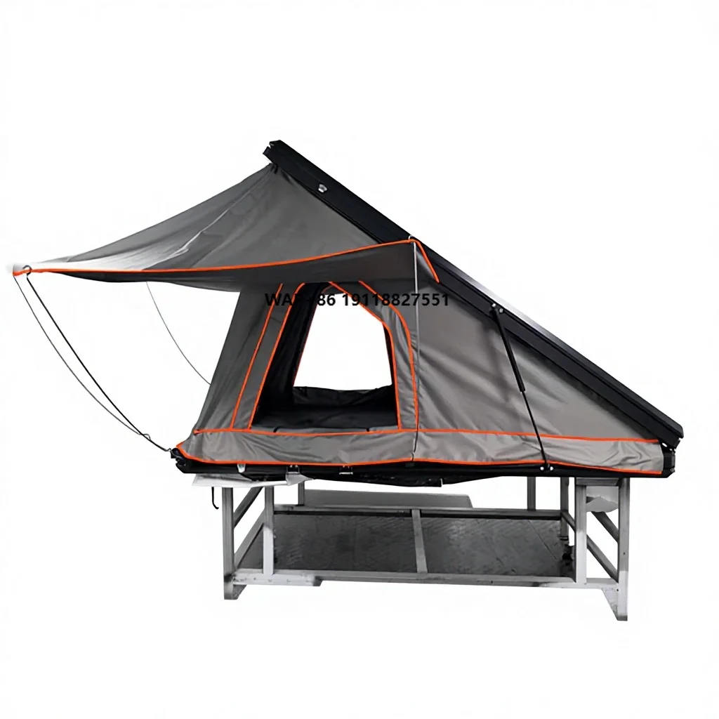 Roof Top Tent Hard Shell 2 Person - 4x4キャンプ用アクセサリー。2人用、二重構造のアルミ製ハードシェルルーフテント。一年中使用可能で、耐久性に優れた防水素材を使用。