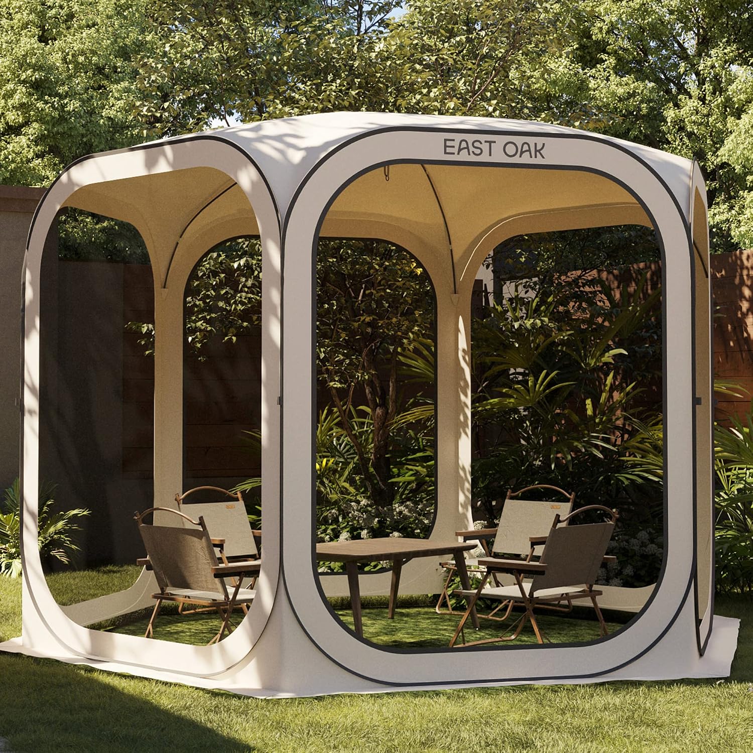 Roof Top Tent Annex Room - イーストオーク ポップアップスクリーンテント 蚊帳付き、ポータブルスクリーンハウスキャノピーシェルター、10 x 10フィートインスタントスクリーンガゼボ＆UPF 50+