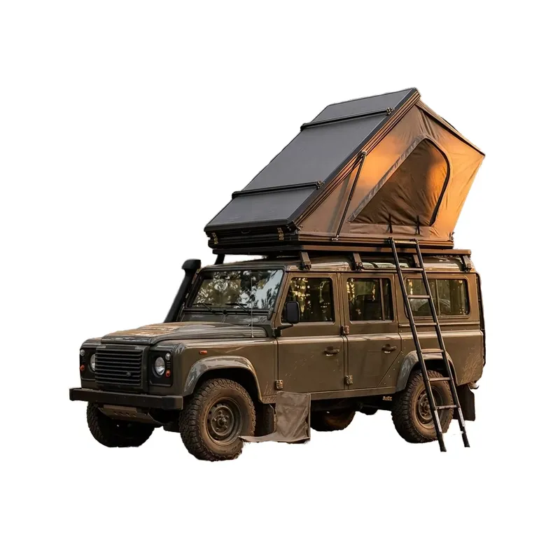 Roof Top Tent 4 Person Xl - 4人用、特大サイズ、拡張可能なサイド折りたたみ式、頑丈なハードシェル構造のルーフテント。防水性があり、あらゆる天候に対応できるため、アウトドアでのキャンプに最適。