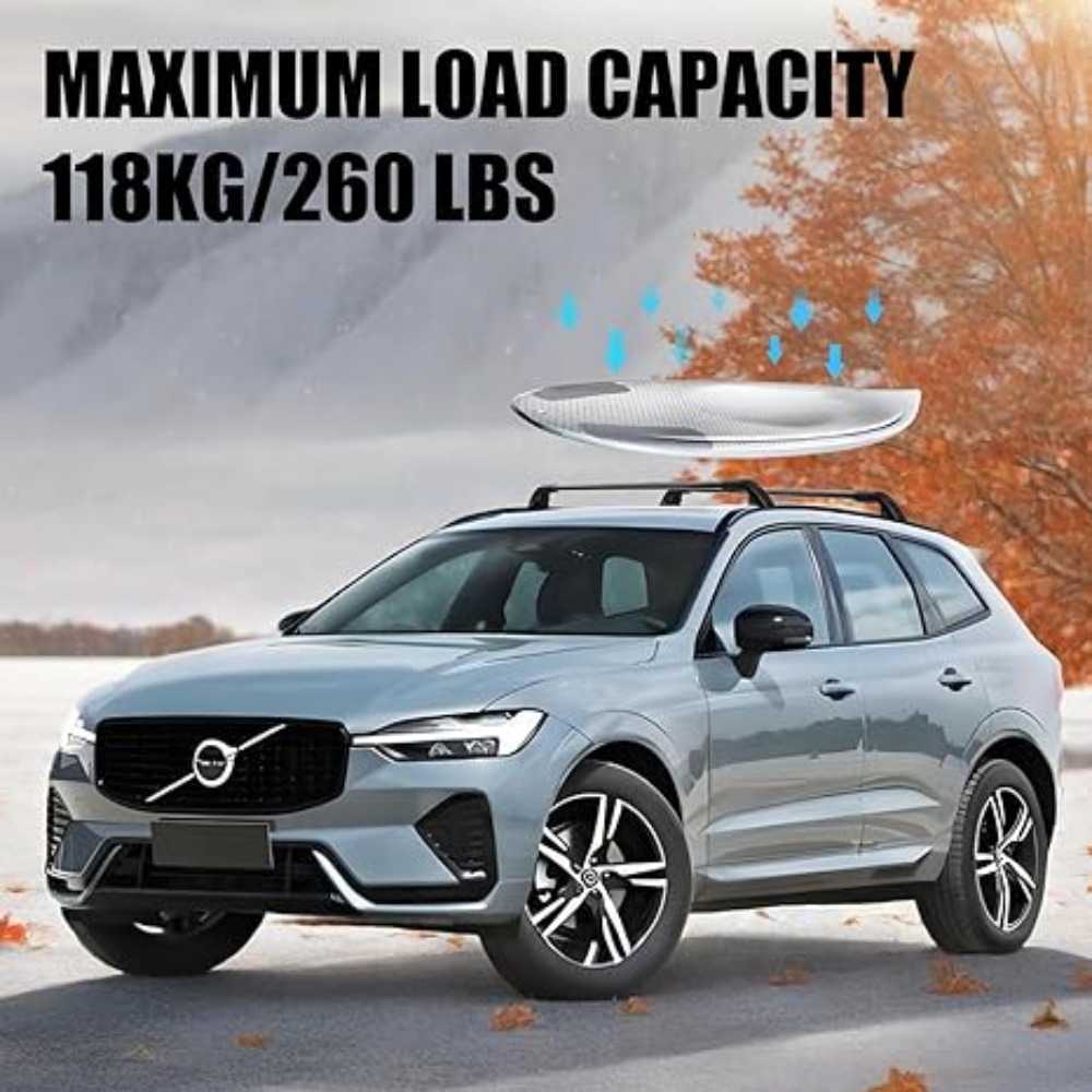 ボルボXC60 2018-2025用 アルミ製ルーフラック  - Roof Rack Crossbar Aluminum のレビューと価格