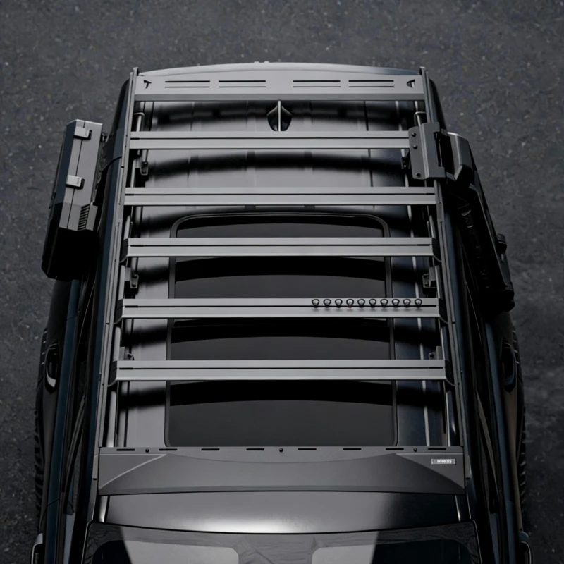 KQX高品質ヘビーデューティーアルミカーボンスチール製ルーフ - Overland Roof Rack Platform のレビューと価格