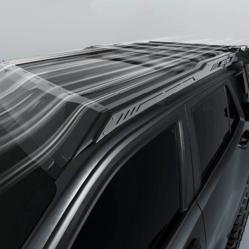 KQX高品質ヘビーデューティーアルミカーボンスチール製ルーフ - Overland Roof Rack Platform のレビューと価格