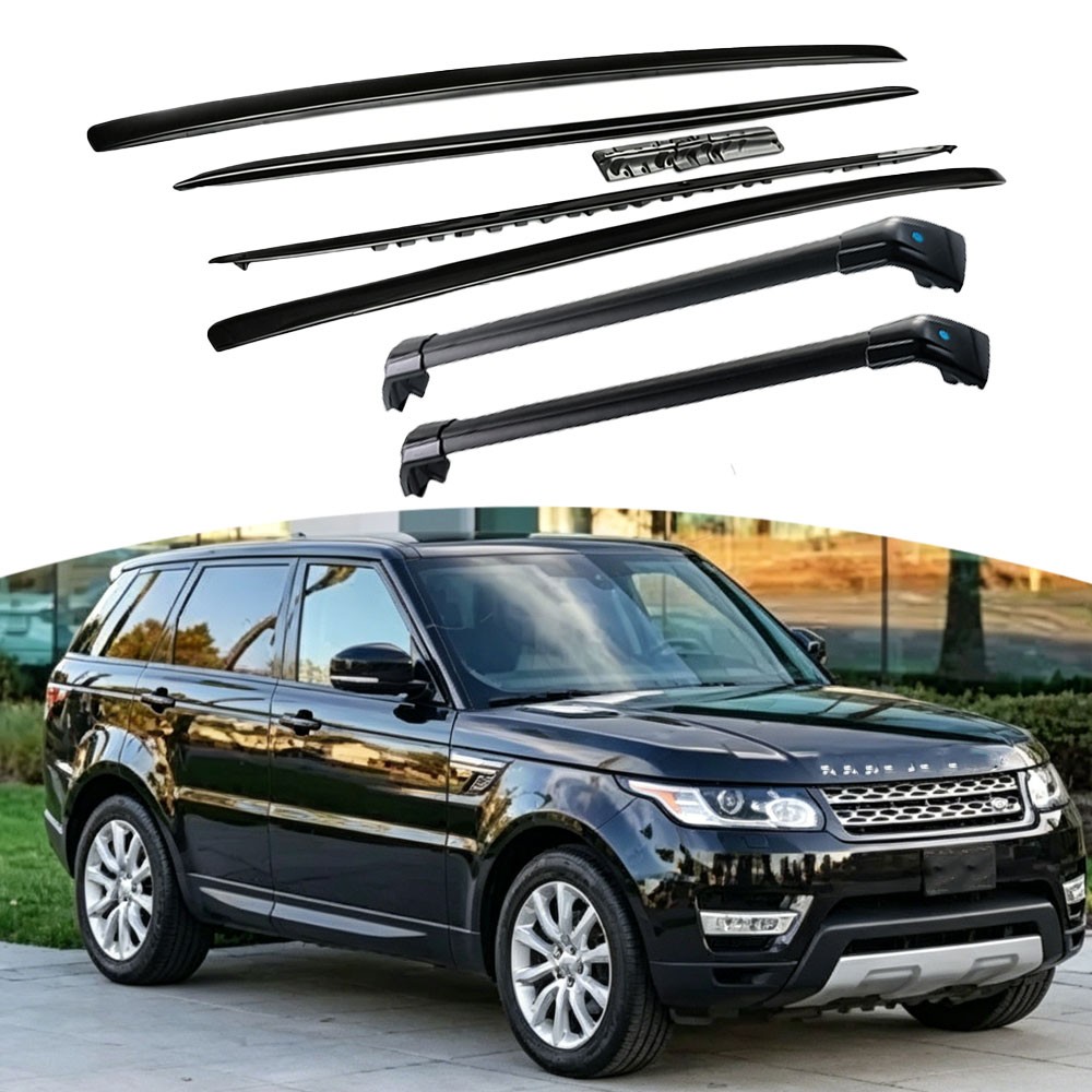 4個入り ブラックルーフレール サイドレール＆クロスバー L - Roof Rack Crossbar Aluminum のレビューと価格