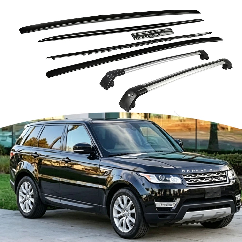 4個入り ブラックルーフレール サイドレール＆クロスバー L - Roof Rack Crossbar Aluminum のレビューと価格