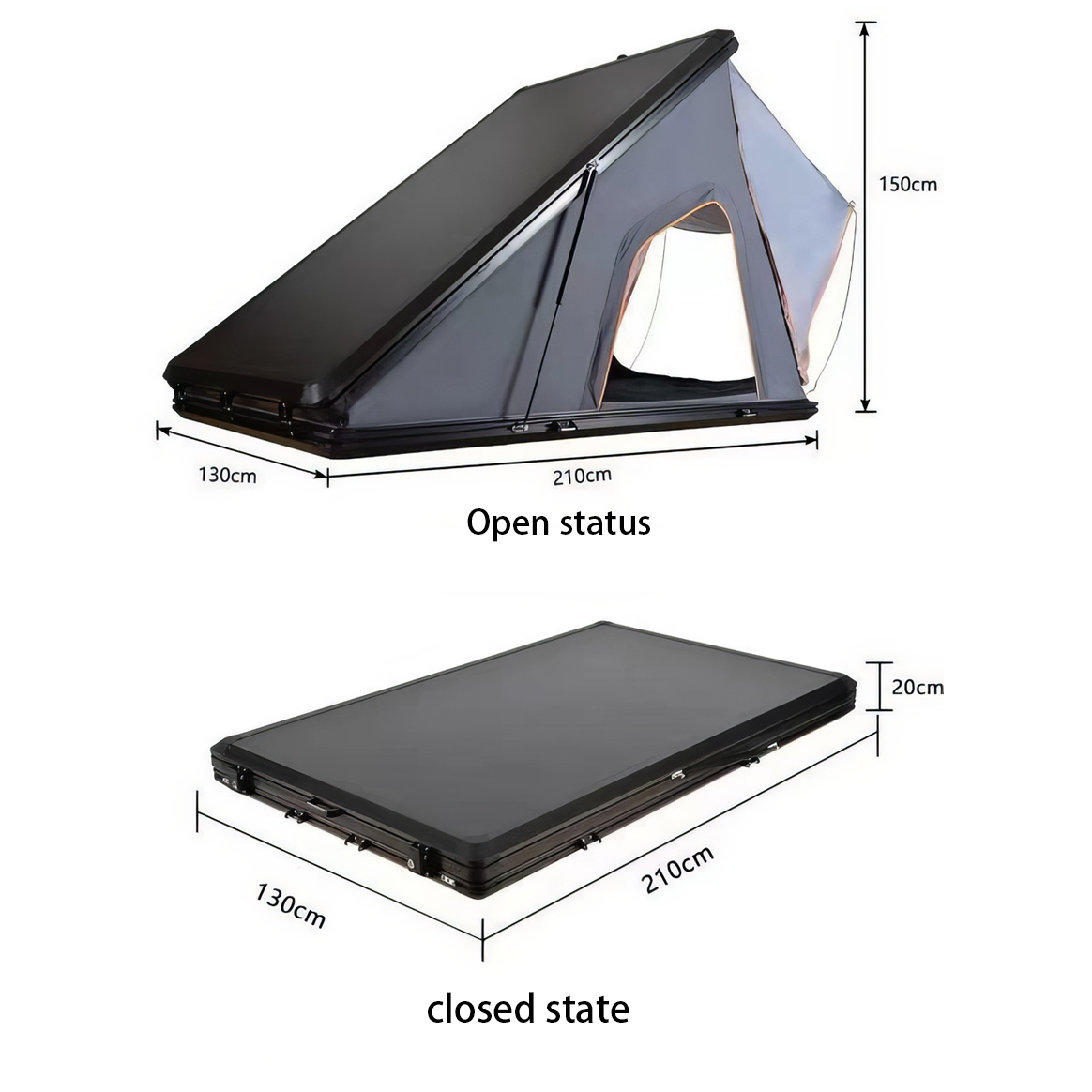 プロ仕様の防水ハードシェルルーフトップテント。高級感があり、 - Roof Tent Hardshell Aluminum のレビューと価格
