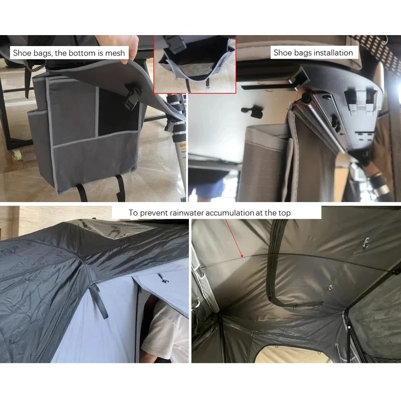 屋外用キャンプ XL 4～5人用、側面開口式、ABS製ハード - Roof Top Tent 4 Person Xl のレビューと価格