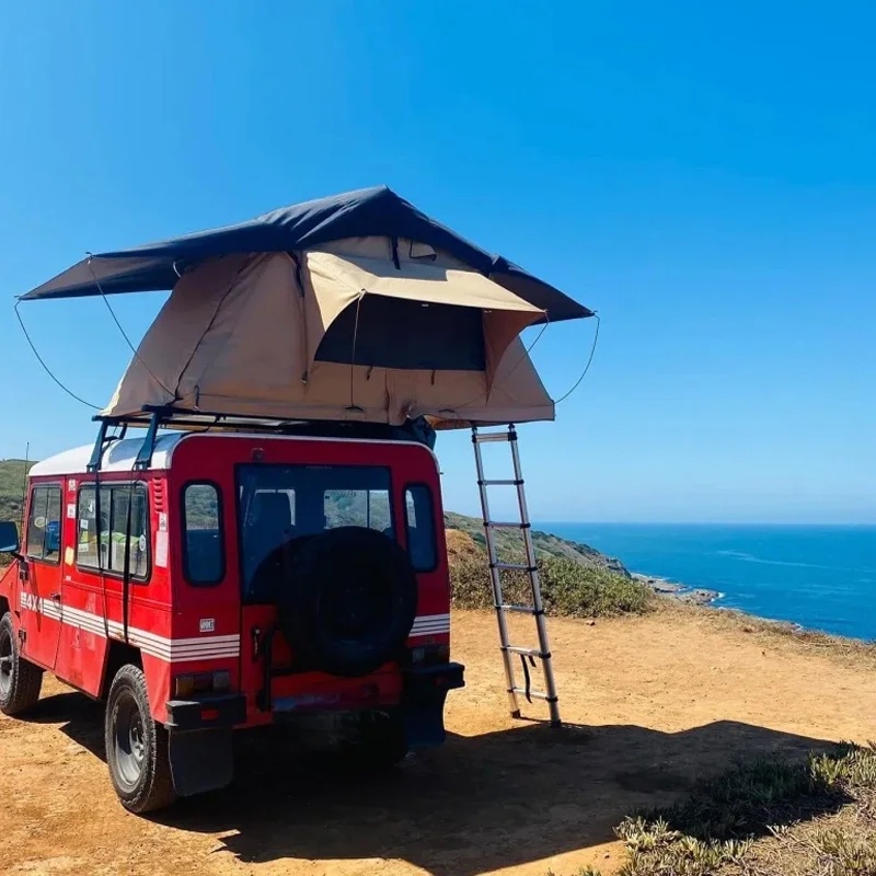カスタムフィットのソフト防水ルーフトップテント、伸縮式はしご - Roof Top Tent Ladder Telescopic のレビューと価格