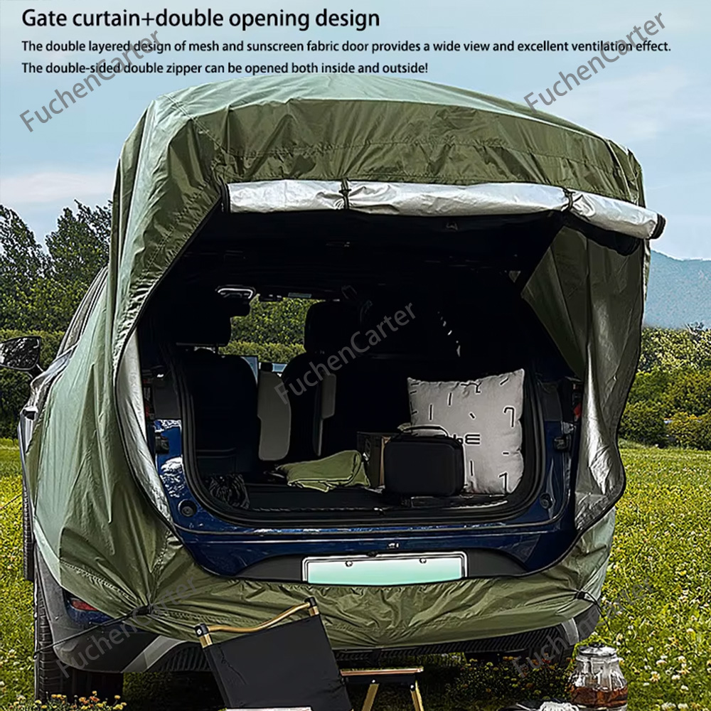 屋外キャンプピクニックSUVテールゲートテント防水日除け車後 - Roof Top Tent Annex Room のレビューと価格