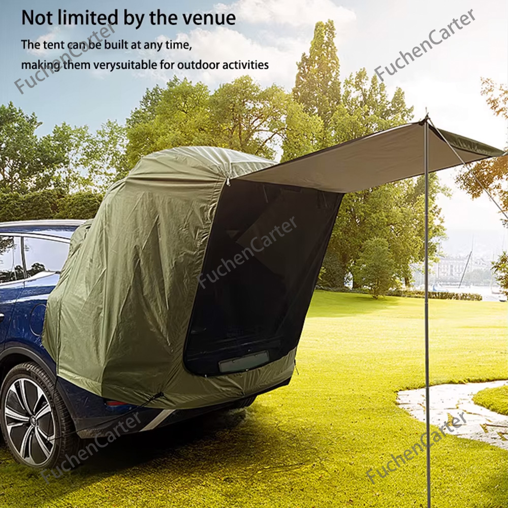 屋外キャンプピクニックSUVテールゲートテント防水日除け車後 - Roof Top Tent Annex Room のレビューと価格