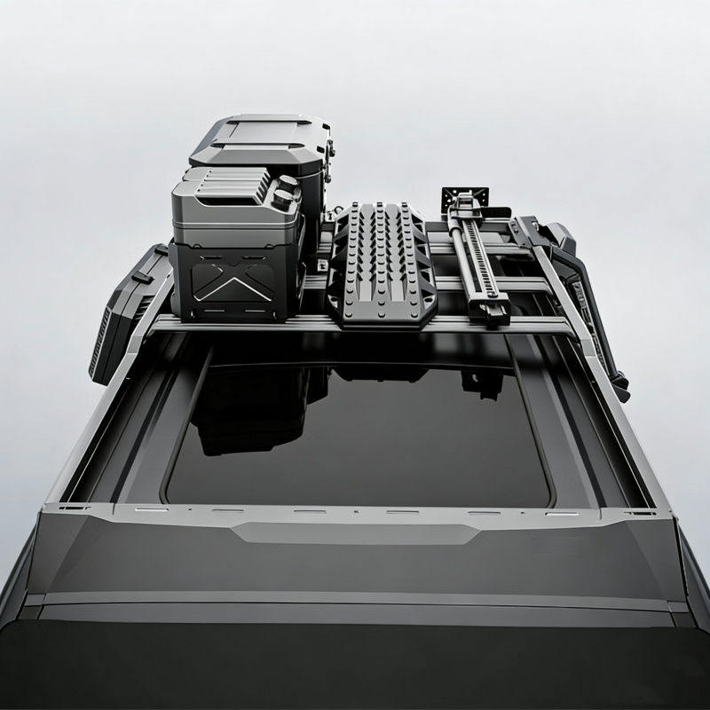 高品質ヘビーデューティーアルミカーボンスチール製ルーフプラッ - Overland Roof Rack Platform のレビューと価格