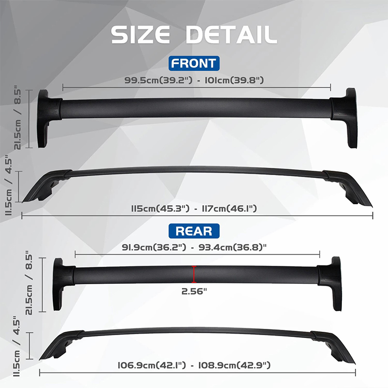 車用アルミ製ルーフラッククロスバー,ラゲッジキャリアレール, - Roof Rack Crossbar Aluminum のレビューと価格