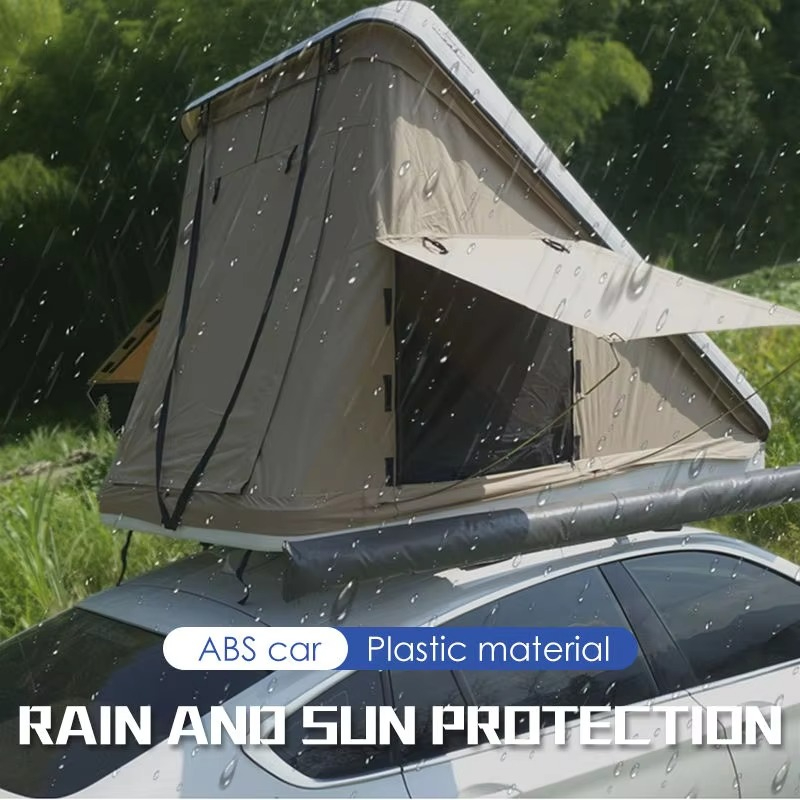 屋外折りたたみ式斜めカールーフキャンピングテント ダブルグラ - Roof Tent Hardshell Aluminum のレビューと価格