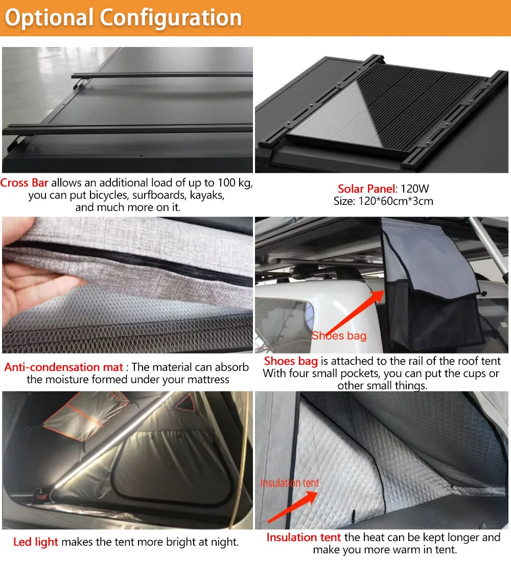 キャンプ用屋外カールーフトップテント キャンプ アルミ製 4 - Roof Tent Hardshell Aluminum のレビューと価格