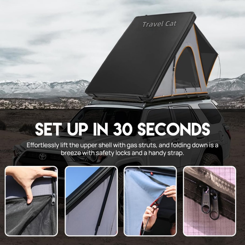 ルーフトップテント ハードシェル 3人用 伸縮式はしご付き  - Roof Top Tent Ladder Telescopic のレビューと価格
