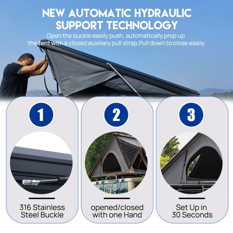 ルーフトップテント ハードシェル 3人用 伸縮式はしご付き  - Roof Top Tent Ladder Telescopic のレビューと価格