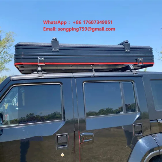 工場直送、防水加工を施したアルミ製ハードシェル・カールーフト - Roof Tent Hardshell Aluminum のレビューと価格