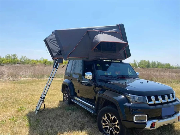 工場直送、防水加工を施したアルミ製ハードシェル・カールーフト - Roof Tent Hardshell Aluminum のレビューと価格