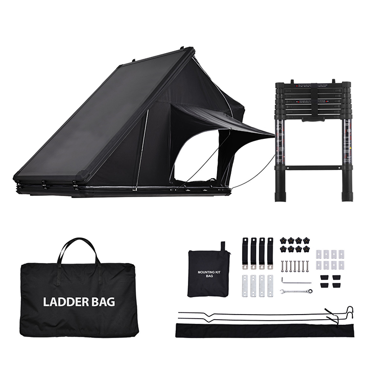 オールシーズン対応 2人用 ワイルドランド 4x4車用 アル - Roof Top Tent Hard Shell 2 Person のレビューと価格