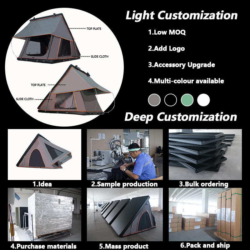 車用ルーフトップテント 防水ルーフトップテント サイドオープ - Roof Top Tent Hard Shell 2 Person のレビューと価格