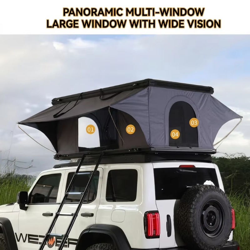 17cm超薄型アルミハードシェルルーフトップテント 油圧式自 - Roof Top Tent Hard Shell 2 Person のレビューと価格