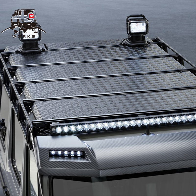 ルーフラック アルミ＆スチール製 カーゴキャリア、W463  - Roof Rack Crossbar Aluminum のレビューと価格