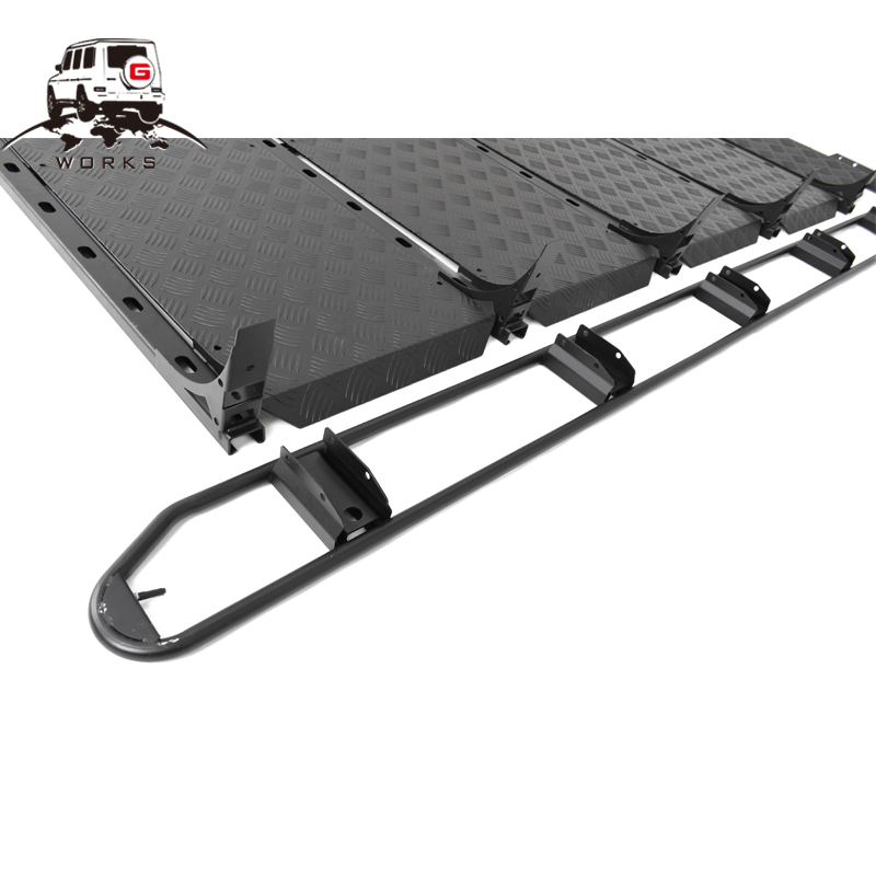 ルーフラック アルミ＆スチール製 カーゴキャリア、W463  - Roof Rack Crossbar Aluminum のレビューと価格