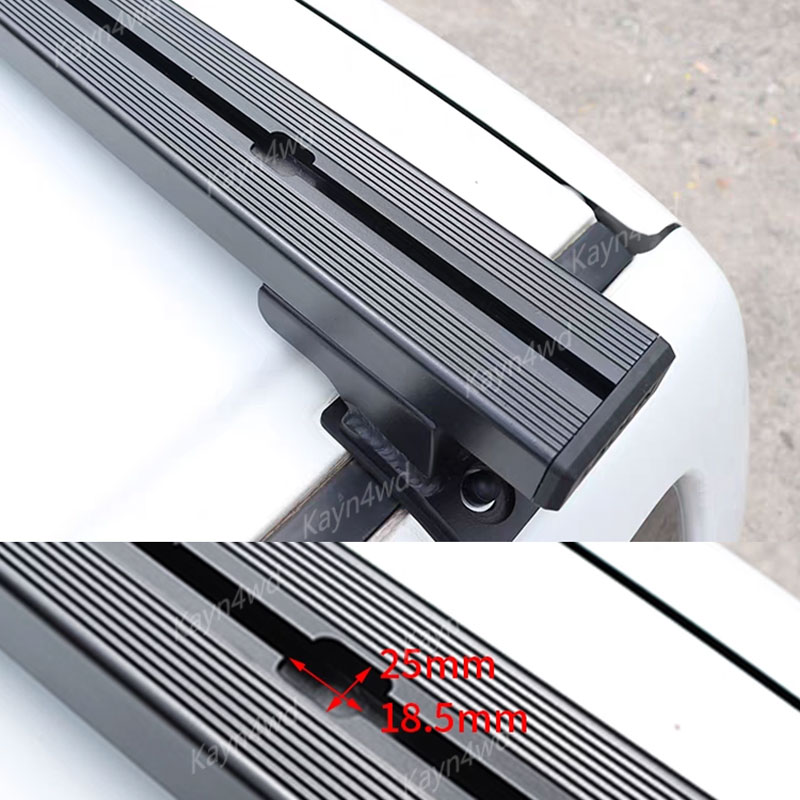 オフロード4x4外装アクセサリーアルミルーフレールラッククロ - Roof Rack Crossbar Aluminum のレビューと価格