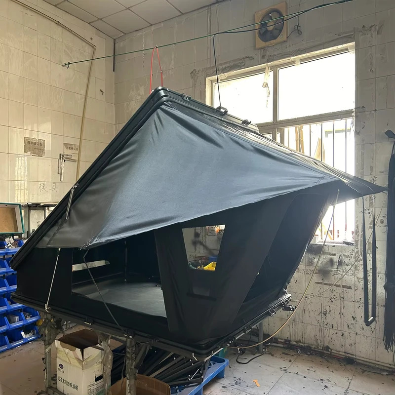 軽量三角形ハードシェルルーフトップテント クラムシェルルーフ - Roof Top Tent Hard Shell 2 Person のレビューと価格