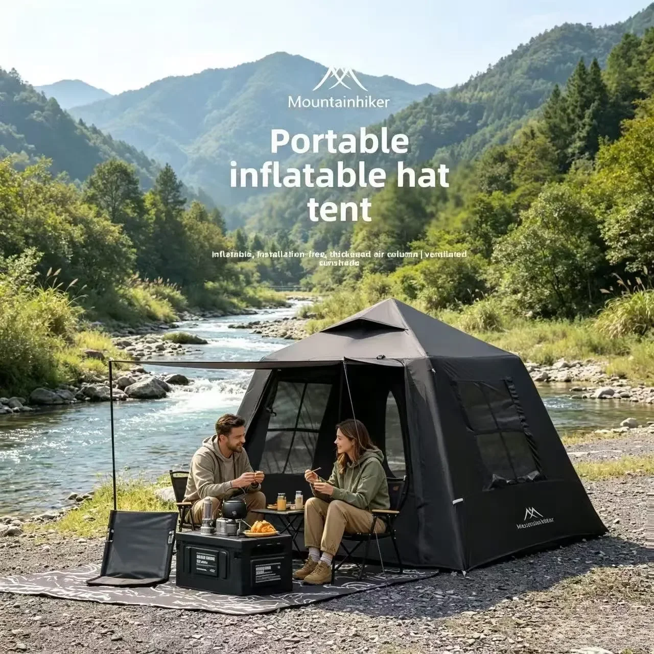 マウンテンハイカー 3～4人用 インフレータブル グランピン - Roof Top Tent Annex Room のレビューと価格