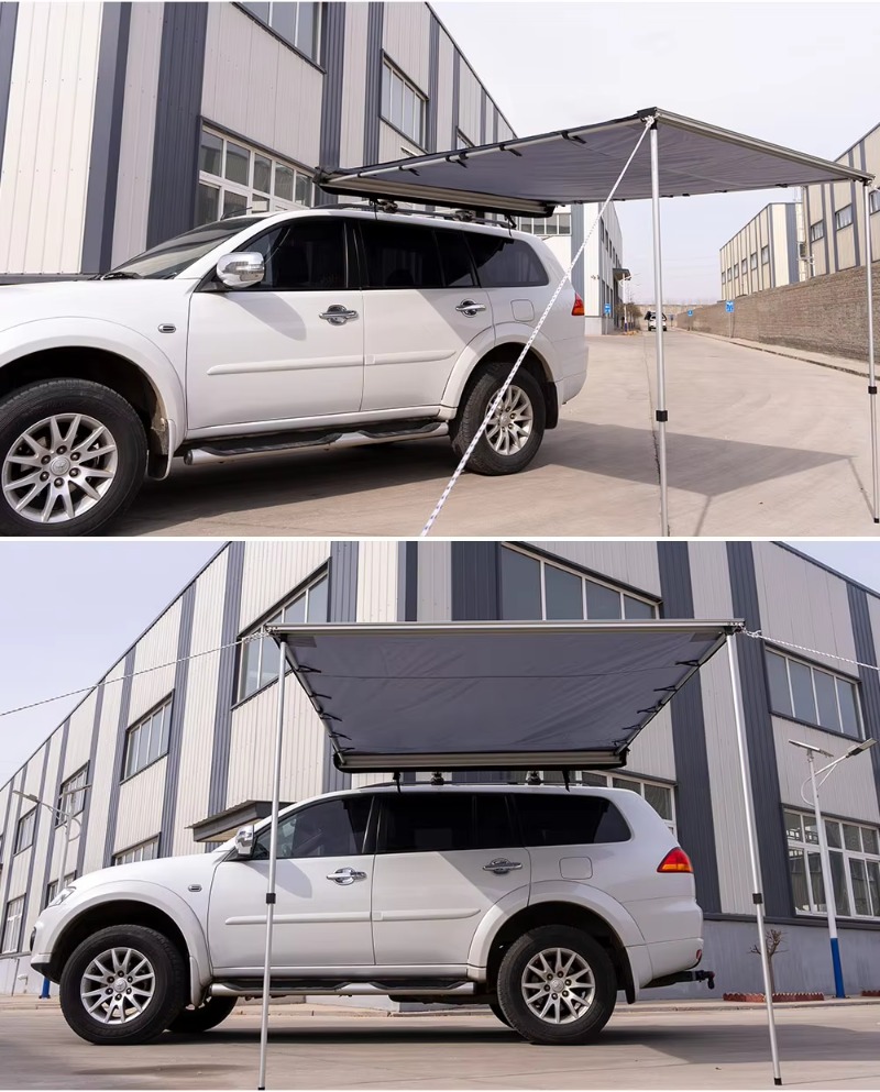 新型ピックアップキャンピングカー 2.5m×3m 4WD 4 - Car Awning 2.5M X 2.5M のレビューと価格