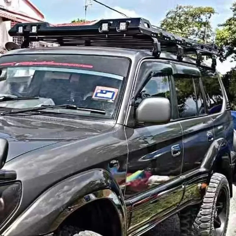 KQX高品質LEDオーバーランドルーフトップカーゴルーフラッ - Overland Roof Rack Platform のレビューと価格