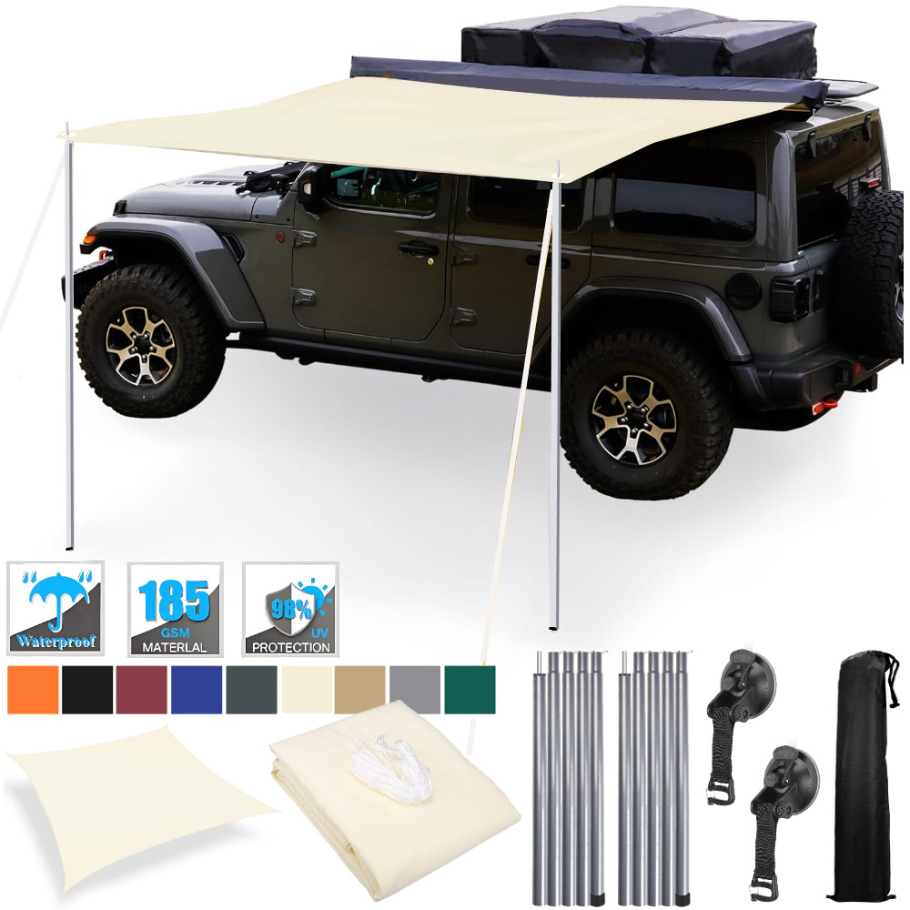 2x3M 格納式車両オーニング テントポール付き ポータブル - Roof Top Tent Mattress のレビューと価格