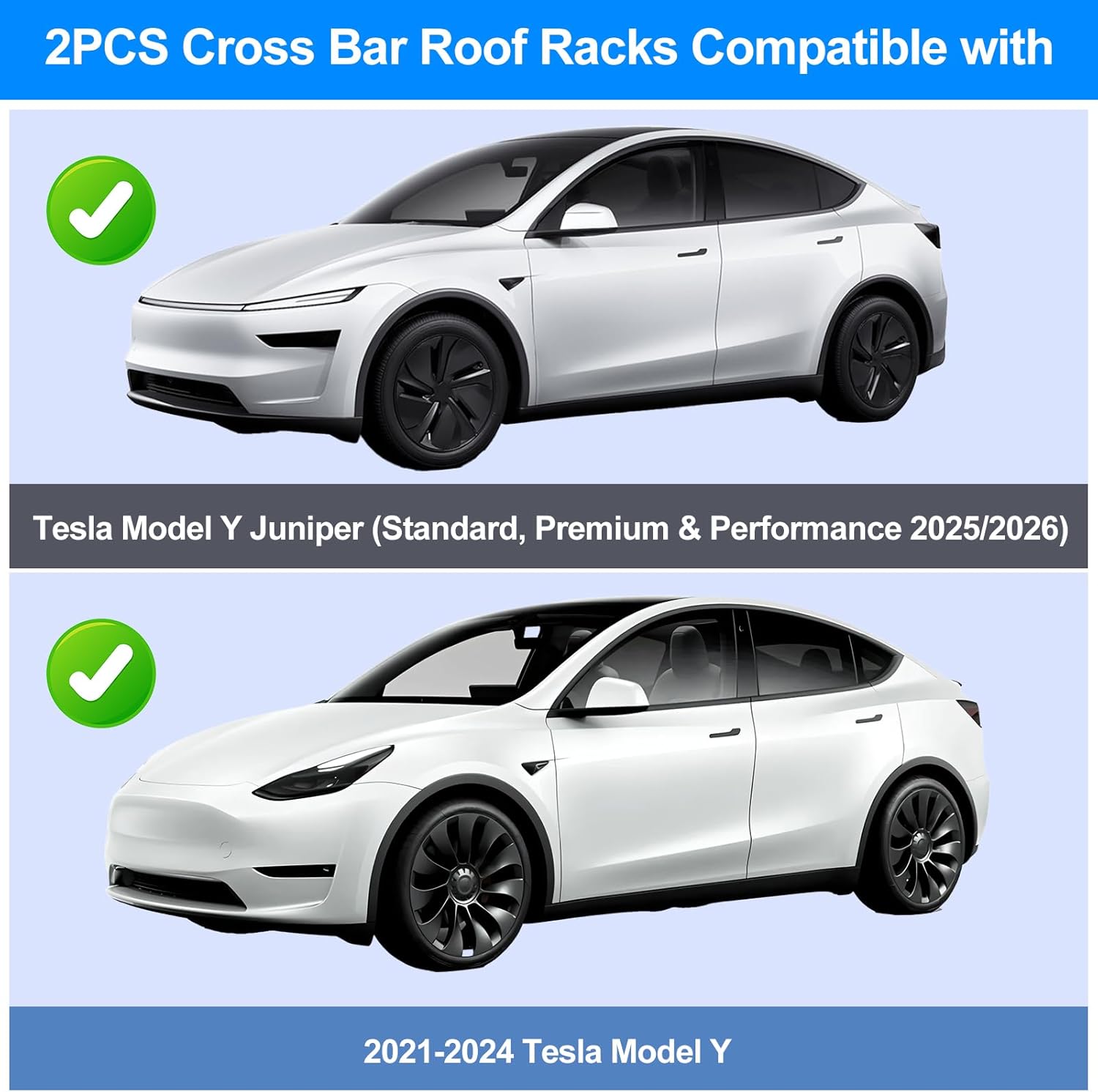 テスラ モデルY ジュニパー ルーフラック ラゲッジ カーゴ - Roof Rack Crossbar Aluminum のレビューと価格
